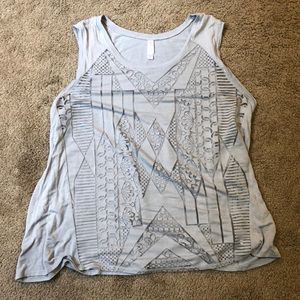 Tank top with sheer front!